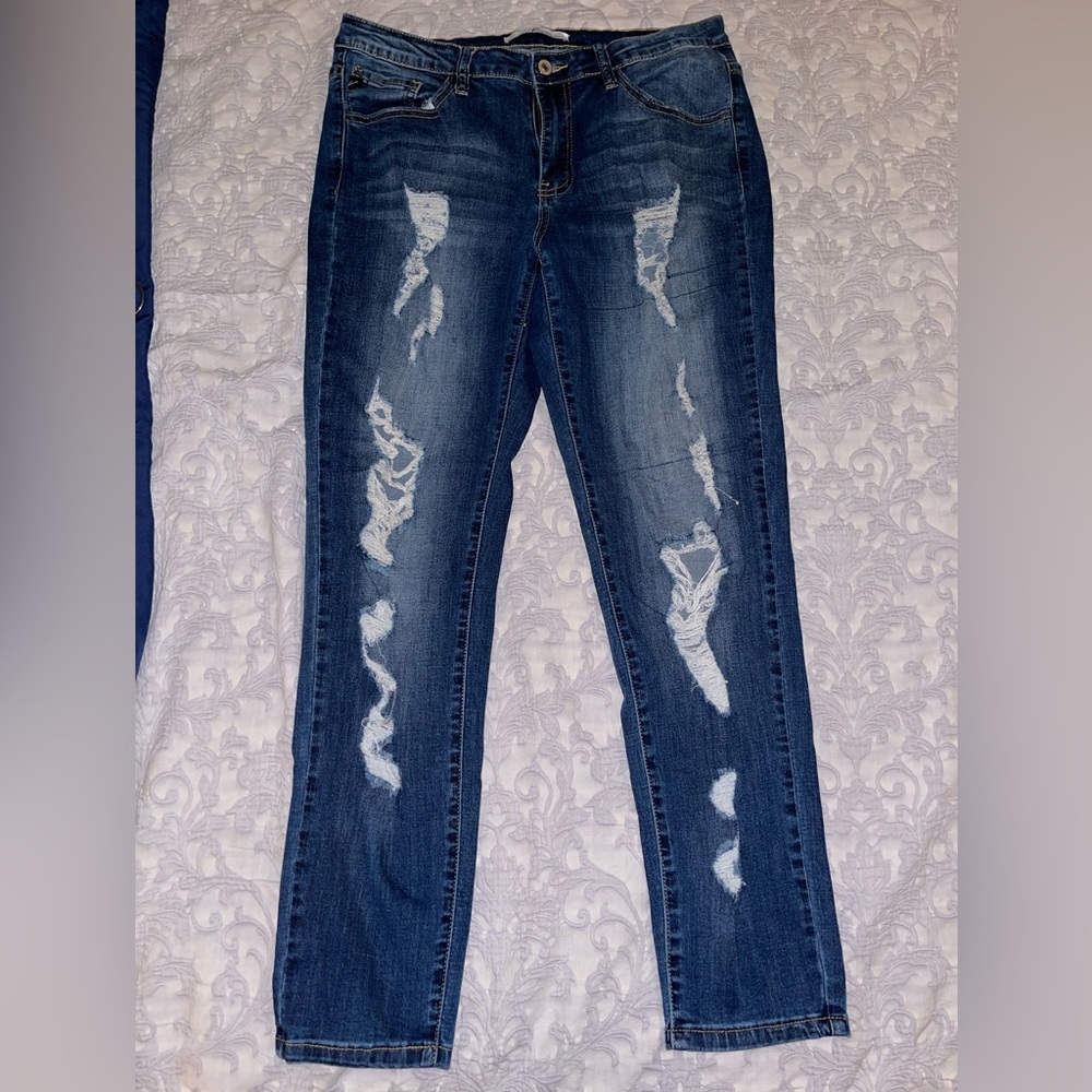 Kancan Distressed Skinny Jeans Size 13/30